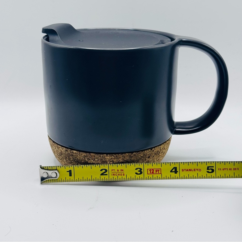 Starbucks STARBUCKS 2016 Brown Ceramic CORK BOTTOM Coffee MUG w/TRAVEL LID 12oz. - Picture 6 of 9